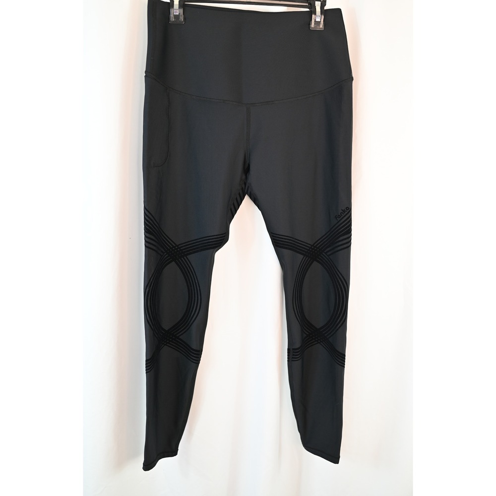 Fanka Body Sculpt Side Pocket Leggings Black Compression 3XL High Waist Yoga